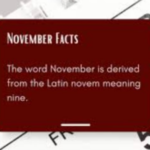 HOW NOVEMBER MOVED FROM THE NINETH TO THE ELEVENTH MONTH