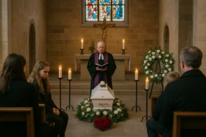 IT WAS A SORROWFUL FUNERAL SERVICE THIS EVENING